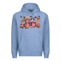 Colony Blue cafecito y chisme coffee cups Premium Hoodie - texasbilliewilder