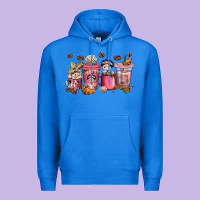 Cafecito Y Chisme Coffee Cups Premium Hoodie Designed By Texasbilliewilder