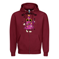Burgundy all spruced up Zipper Hoodie - MaliasSmallBusiness