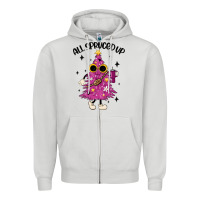 Dove Grey all spruced up Zipper Hoodie - MaliasSmallBusiness