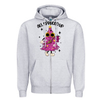 Heather Grey all spruced up Zipper Hoodie - MaliasSmallBusiness