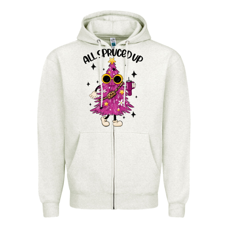 All Spruced Up Zipper Hoodie by MaliasSmallBusiness | Teevron