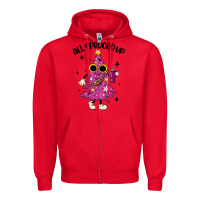 Red all spruced up Zipper Hoodie - MaliasSmallBusiness
