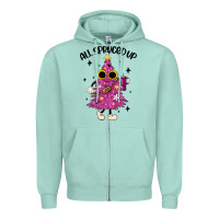 Seafoam all spruced up Zipper Hoodie - MaliasSmallBusiness