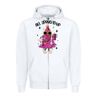 White all spruced up Zipper Hoodie - MaliasSmallBusiness