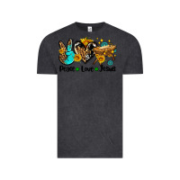 Vintage Black peace love jesus Vintage Tee - AdoDesignShop