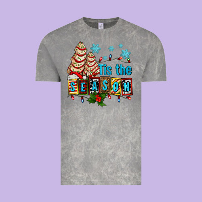 Tis The Season Christmas Tree Cake Ado Vintage Tee Designed By Adodesignshop
