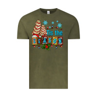 Vintage Olive tis the season christmas tree cake ado Vintage Tee - AdoDesignShop