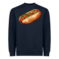Navy American hot dog Heavyweight Sweatshirt - AdoDesignShop