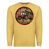 Antique Gold Christmas Tractor Premium Sweatshirt - RanaPortraitStore