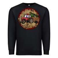 Black Christmas Tractor Premium Sweatshirt - RanaPortraitStore