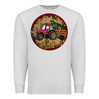 Dove Grey Christmas Tractor Premium Sweatshirt - RanaPortraitStore