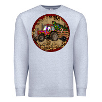 Heather Grey Christmas Tractor Premium Sweatshirt - RanaPortraitStore
