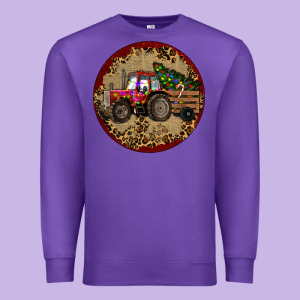 Christmas Tractor Premium Sweatshirt Designed By Ranaportraitstore