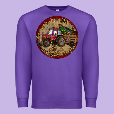 Christmas Tractor Premium Sweatshirt Designed By Ranaportraitstore