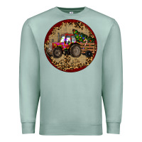 Seafoam Christmas Tractor Premium Sweatshirt - RanaPortraitStore