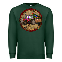 Sports Green Christmas Tractor Premium Sweatshirt - RanaPortraitStore