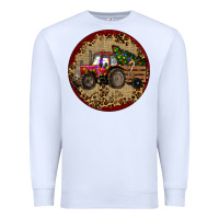 White Christmas Tractor Premium Sweatshirt - RanaPortraitStore