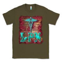 Army Green licensed practical nurse medical symbol  background Classic Tee - BarkalooDesign