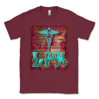 Burgundy licensed practical nurse medical symbol  background Classic Tee - BarkalooDesign