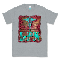 Heather Grey licensed practical nurse medical symbol  background Classic Tee - BarkalooDesign