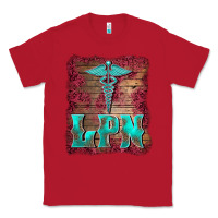 Red licensed practical nurse medical symbol  background Classic Tee - BarkalooDesign
