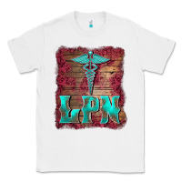 White licensed practical nurse medical symbol  background Classic Tee - BarkalooDesign