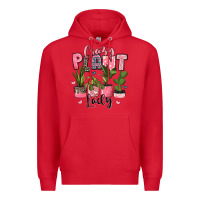 Red crazy plant lady houseplants Premium Hoodie - JahusDesignShop