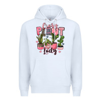 White crazy plant lady houseplants Premium Hoodie - JahusDesignShop