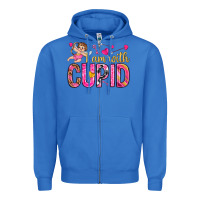 True Royal i am with cupid Zipper Hoodie - NancyCooperArtShop