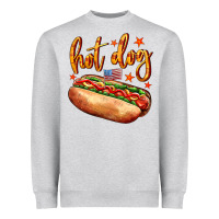 Heather Grey hot dog Heavyweight Sweatshirt - AdoDesignShop