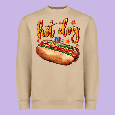 Hot Dog Heavyweight Sweatshirt Designed By Adodesignshop