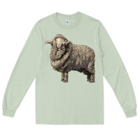 Matcha merino wool sheep Long Sleeve Tee - LillyAllenDesigns