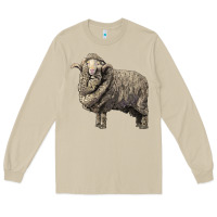 Mushroom merino wool sheep Long Sleeve Tee - LillyAllenDesigns