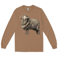 Toasted Coconut merino wool sheep Long Sleeve Tee - LillyAllenDesigns