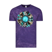Cloud Purple western sunflower gemstone Vintage Tee - JahusDesignShop