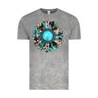 Cloud Rock western sunflower gemstone Vintage Tee - JahusDesignShop