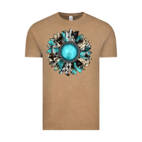 Vintage Coffee western sunflower gemstone Vintage Tee - JahusDesignShop