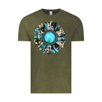 Vintage Olive western sunflower gemstone Vintage Tee - JahusDesignShop
