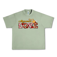 Oil Green all you need is love Urban Heavy Tee - AdoDesignShop
