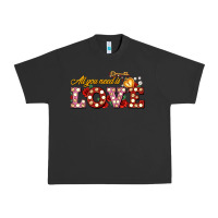 Pigment Black all you need is love Urban Heavy Tee - AdoDesignShop