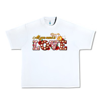 White all you need is love Urban Heavy Tee - AdoDesignShop