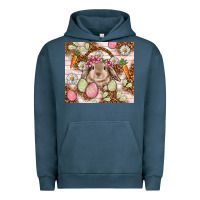 Pigment Midnight Navy Easter Bunny tumbler Easter Day Urban Hoodie - HowdyJamesFarm