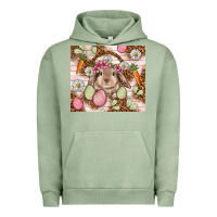 Pigment Oil Green Easter Bunny tumbler Easter Day Urban Hoodie - HowdyJamesFarm