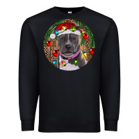 Black Christmas Pitbull Premium Sweatshirt - RanaPortraitStore