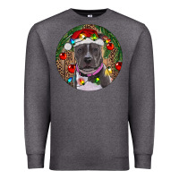 Charcoal Heather Christmas Pitbull Premium Sweatshirt - RanaPortraitStore