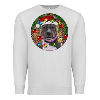 Dove Grey Christmas Pitbull Premium Sweatshirt - RanaPortraitStore