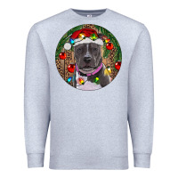 Heather Grey Christmas Pitbull Premium Sweatshirt - RanaPortraitStore