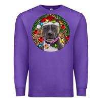 Purple Christmas Pitbull Premium Sweatshirt - RanaPortraitStore