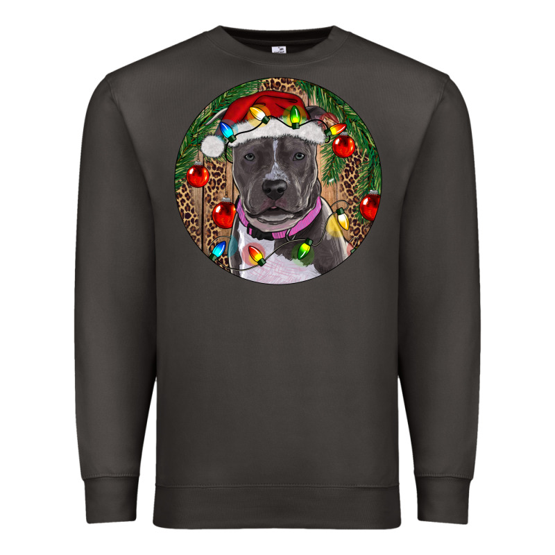 Christmas Pitbull Premium Sweatshirt by RanaPortraitStore | Teevron